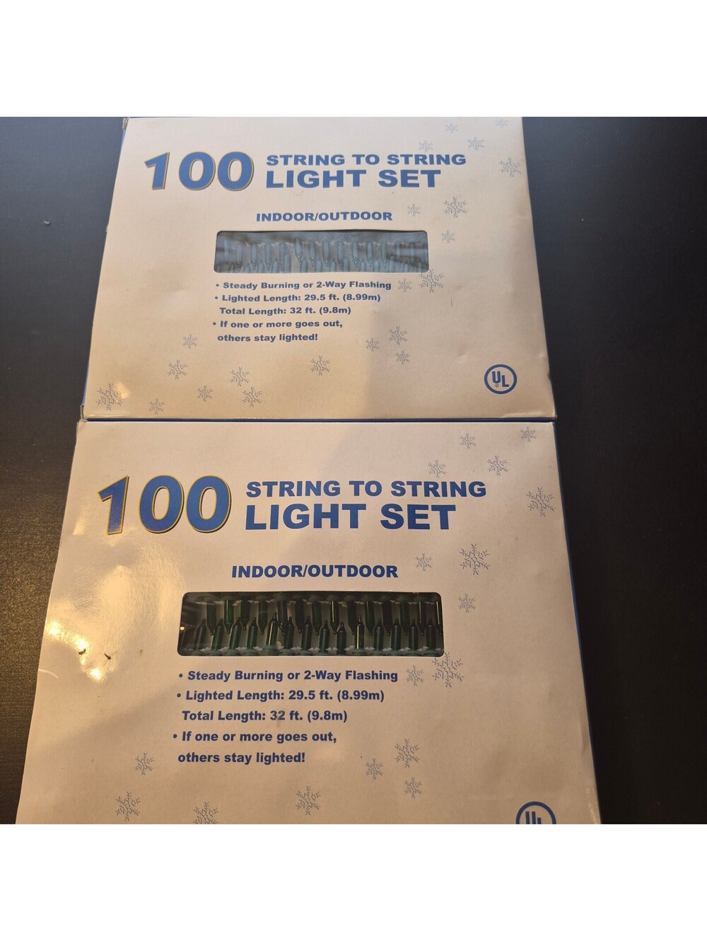 Vintage 2001 Ben Franklin Green Christmas Lights 100 Count New in Box Gerson NOS